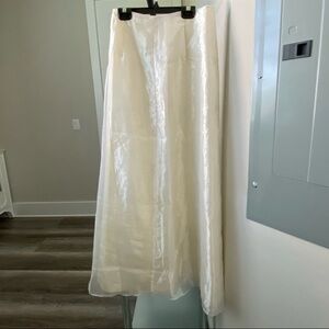 Vintage Y2K Jessica McClintock for Gunne Sax Millennium 2000 White Maxi Skirt 5